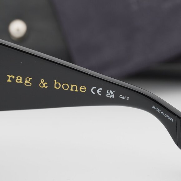 Rag & Bone RNB6004/S 0807 IR Butterfly Sunglasses - Black/Smoke - Picture 4 of 8